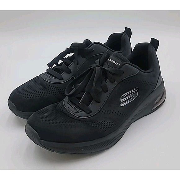 Skechers Other - 11 SKECHERS Lightweight Mesh Lace Up Black Gray Low Top Sneakers Walking Running